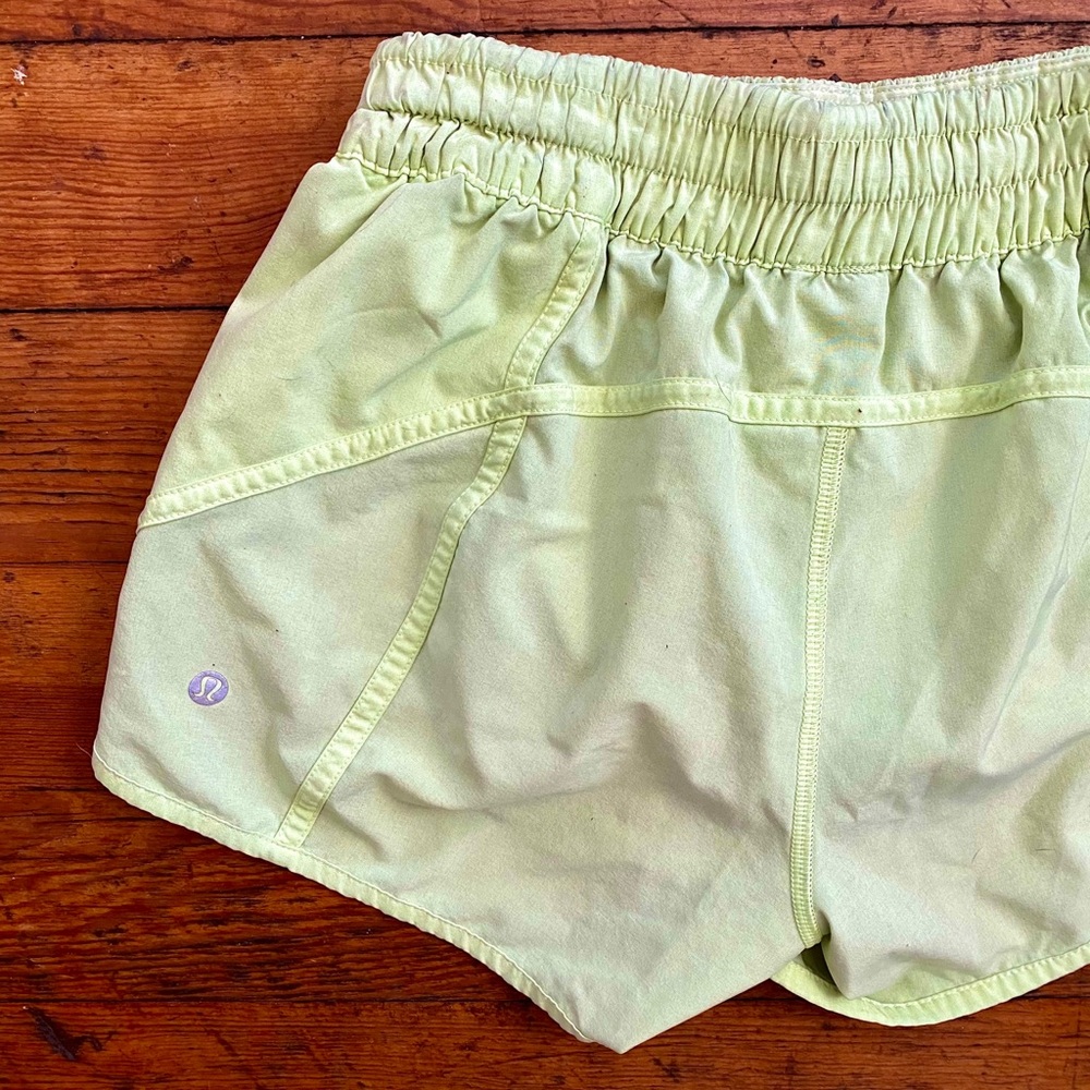 Lululemon Lime Green Tracker Shorts 2.5”